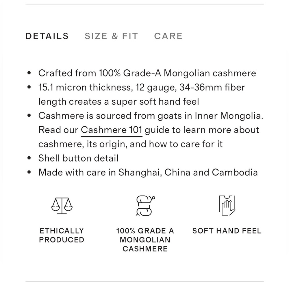 Quince Mongolian Cashmere Cardigan Black , size Small - Picture 7 of 11